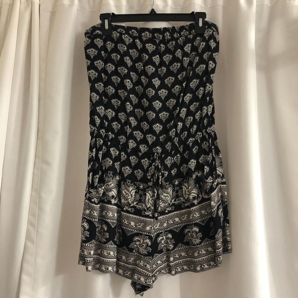 Cotton Strapless Romper